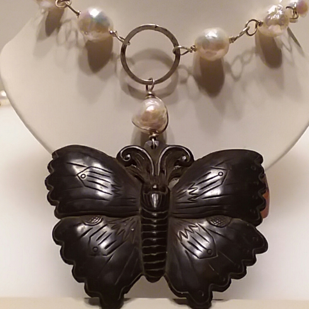 New.  Pearl Necklace by Designs by Ch Lovin.